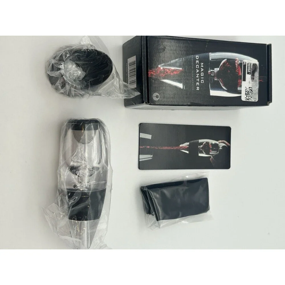 Magic Decanter Essential Wine Aerator Pourer Set New Open Box